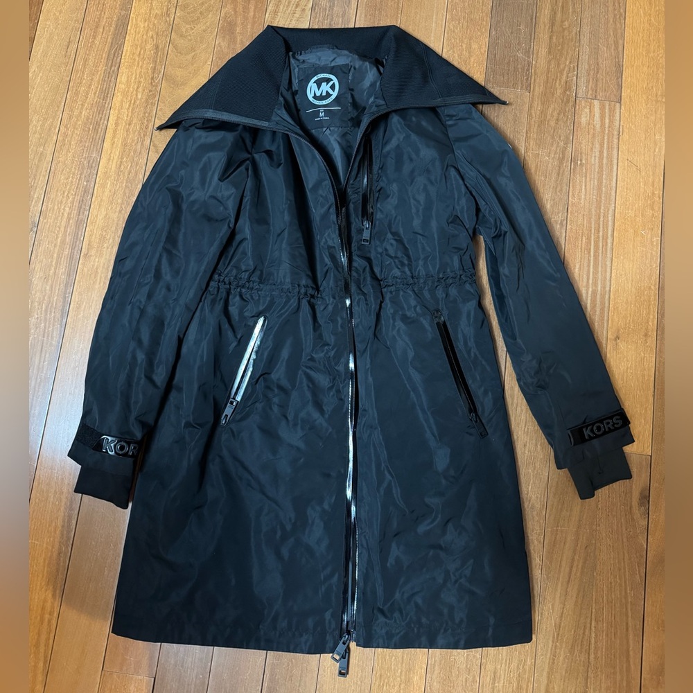 Michael Kors Black Rain Coat